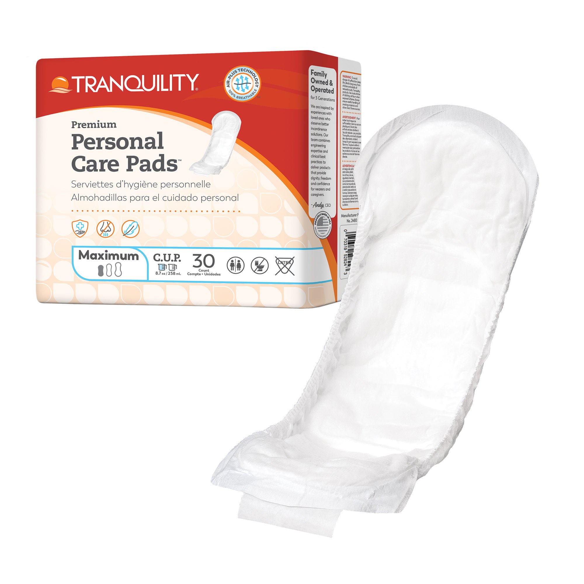 Principle Business Enterprises PAD, INCONT TRANQUILITY MAXIMUM DISP (30/BG 4BG/CS)