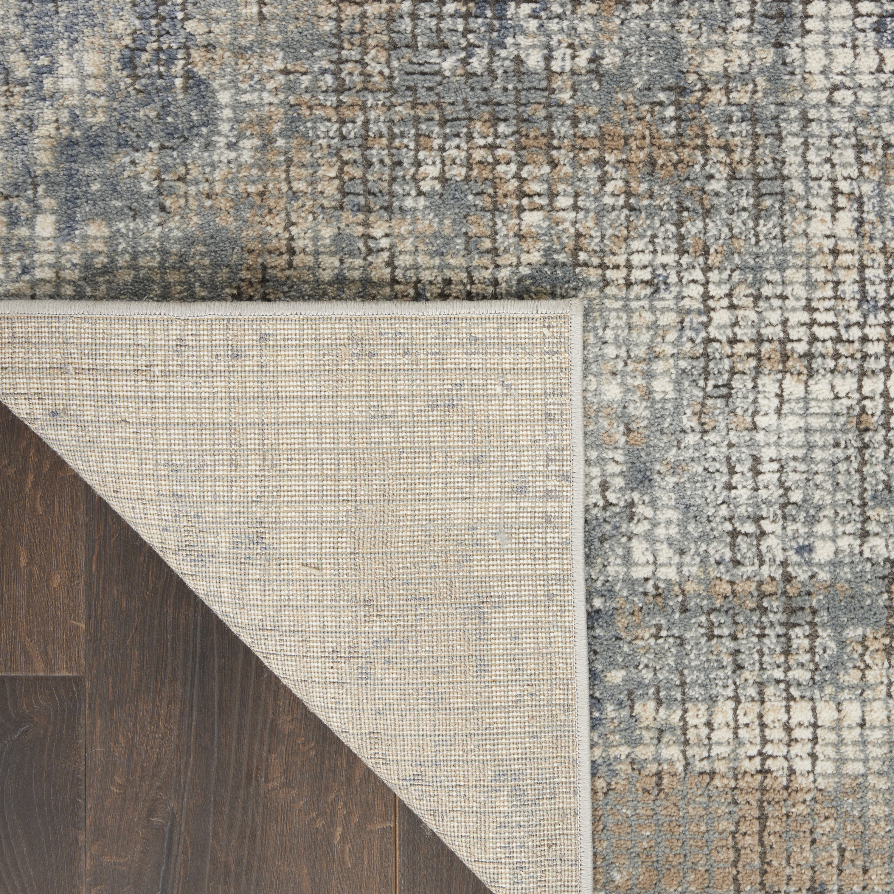 Nourison Quarry 3'9" x 5'9" Blue Beige Modern Indoor Rug