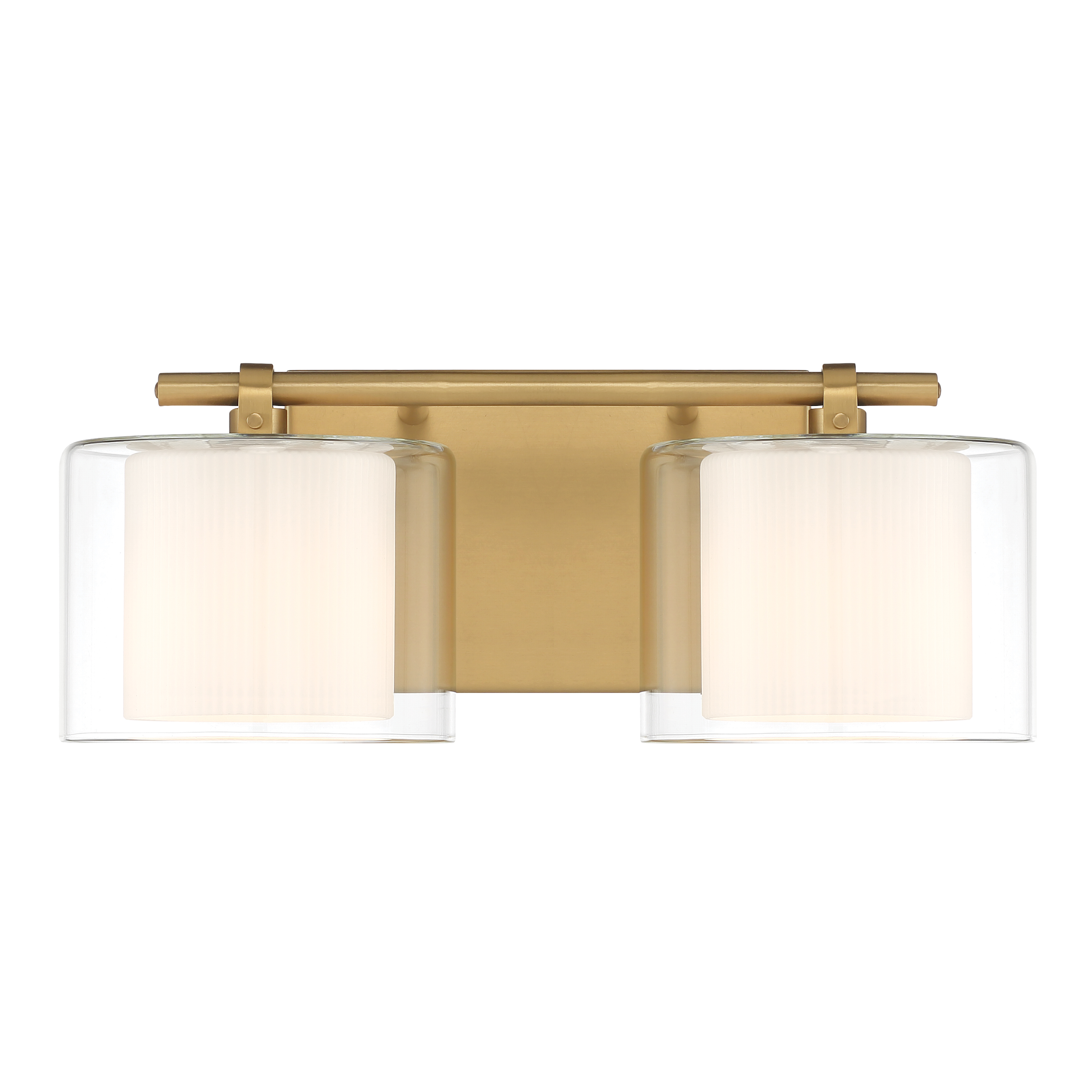 2-Light Vanity - Legacy Brass with Clear and Etched Opal Glass - alternate view