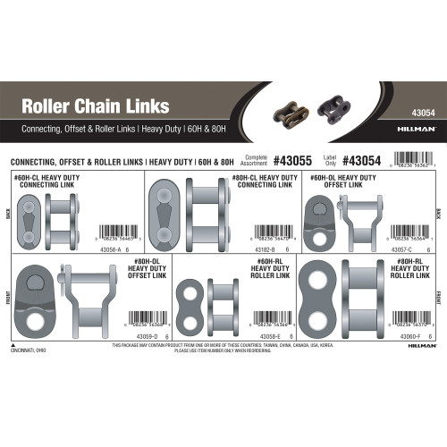 Heavy Duty Roller Chain Links Assortment (60H & 80H)