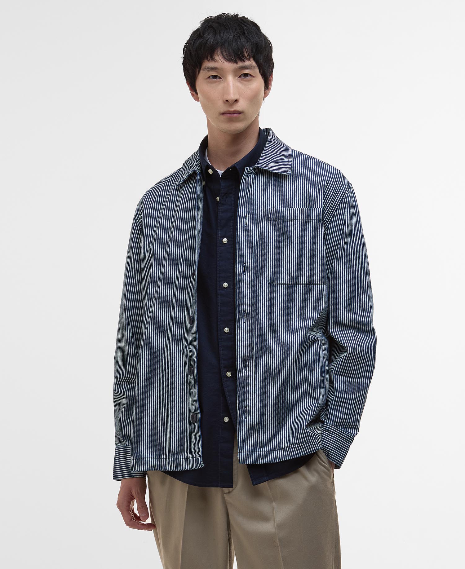 Overshirt in rigatino image number 0