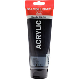 Tubo de pintura acrílica estándar, 250 ml, negro óxido 735