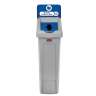 Rubbermaid Commercial, Slim Jim, Mixed Recycling, 23 gal, Resin, Blue, Rectangle, Receptacle