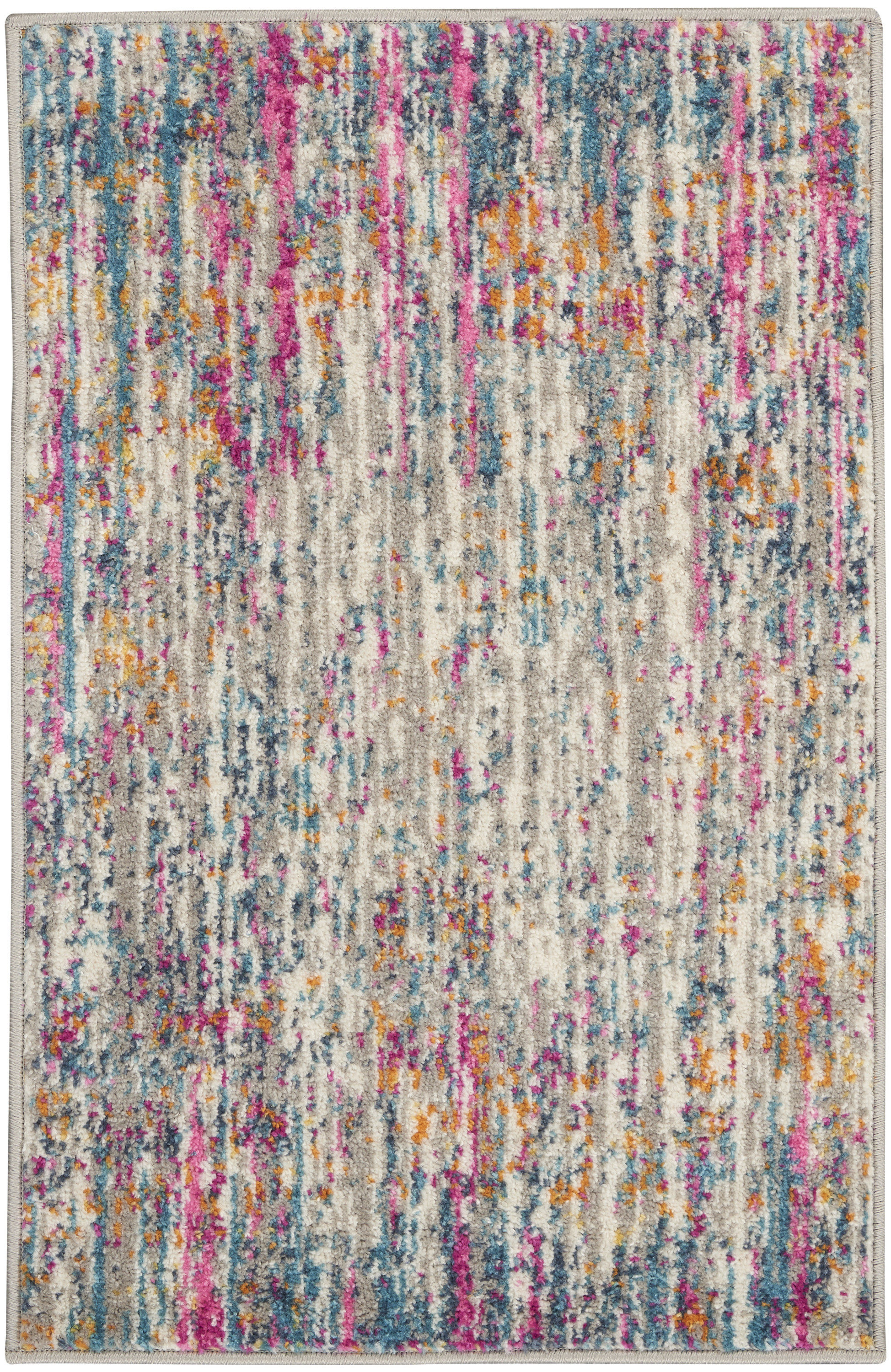 Nourison Passion 1'10" x 2'10" Ivory Multicolor Modern Indoor Rug