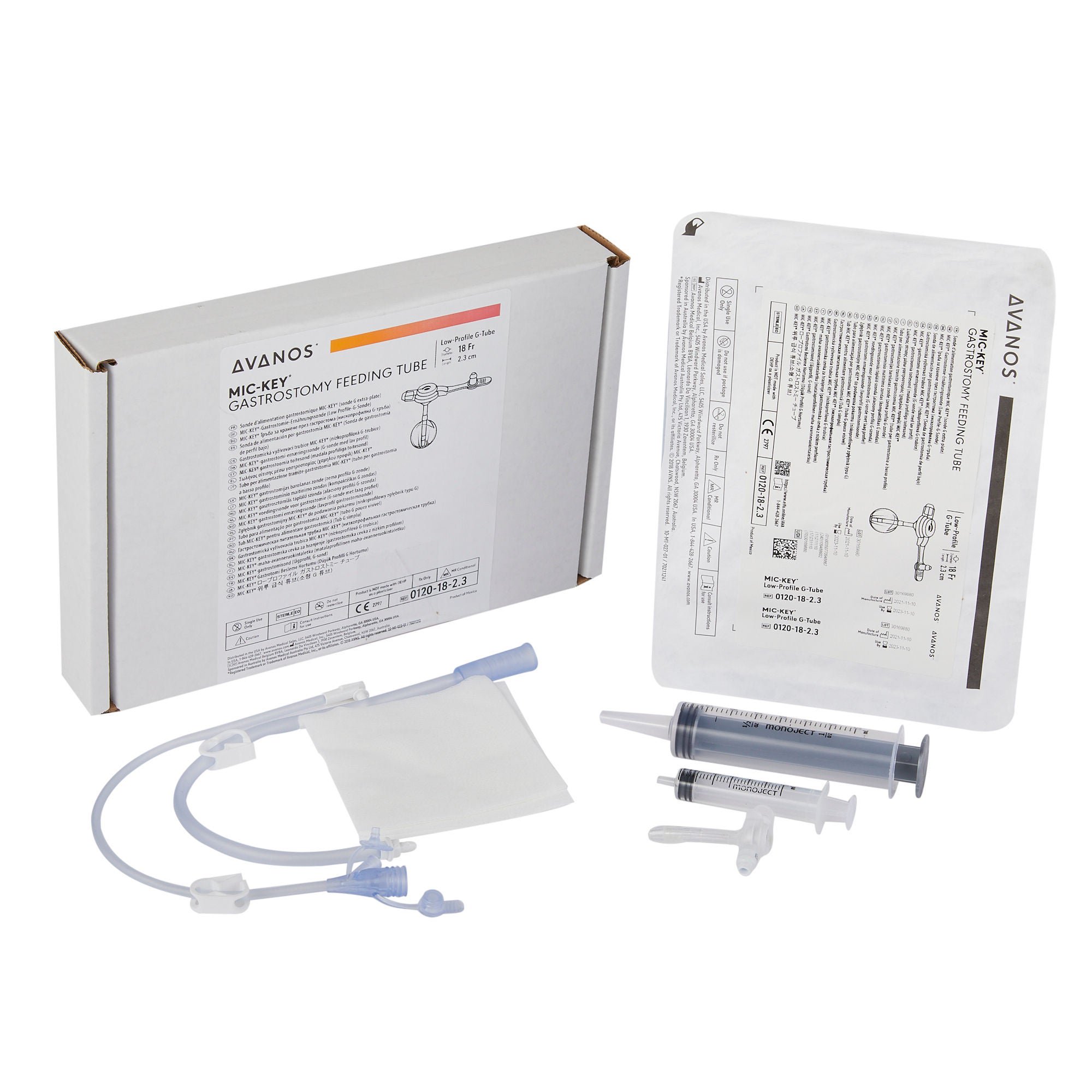 Mic-Key® Low Profile Gastrostomy Feeding Tube Kit, 18 Fr., 2.3 cm Tube