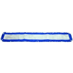 Impact, Layflat, Microfiber Hook & Loop Dust Mop With Fringe, 60"W, Blue