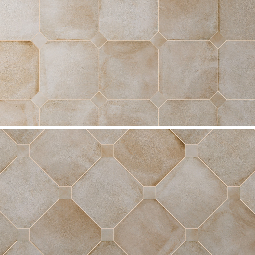 Laverton Octagon Arena with Taco Arena 7-7/8 in. x 7-7/8 in. Porcelain Floor and Wall Tile