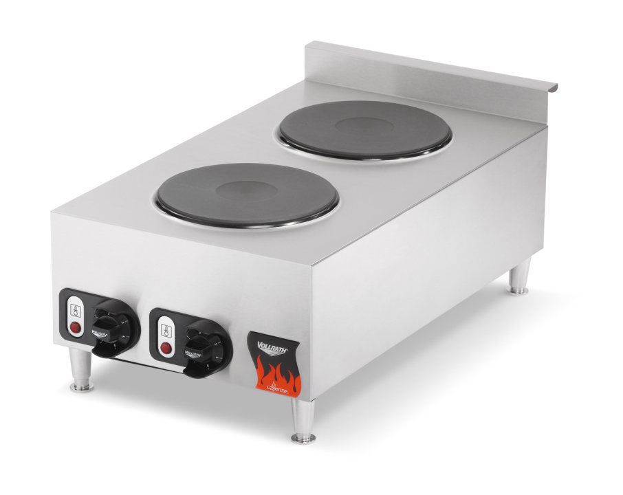 208- to 240-volt two-burner countertop electric hot plate