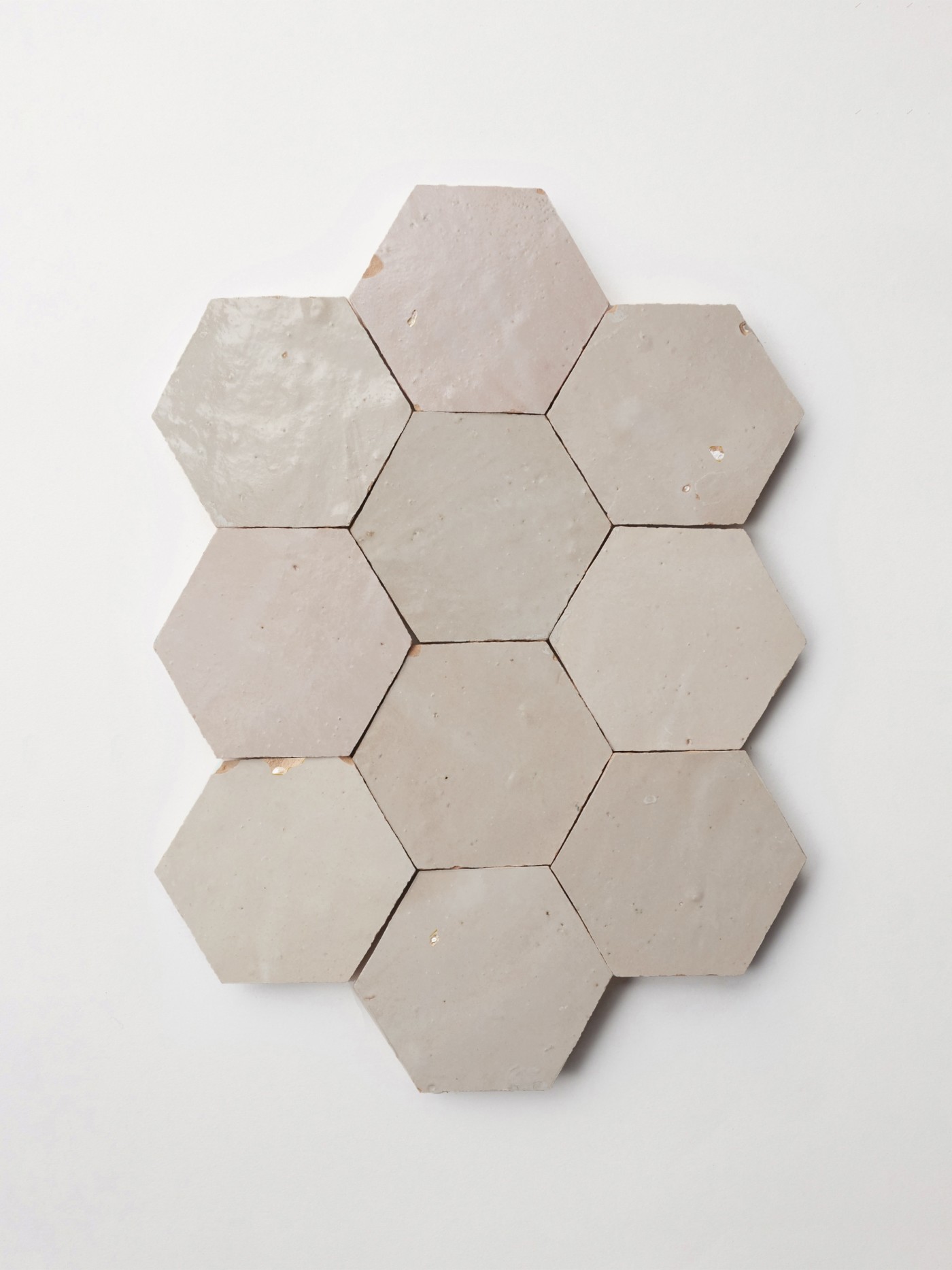 a set of hexagonal tiles on a white background.