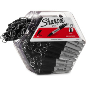 Sharpie® Mini Permanent Markers, Fine Point, Black, 72 Count