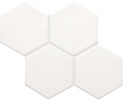 Playscapes Meringue 4″ Hexagon Wall Tile Glossy