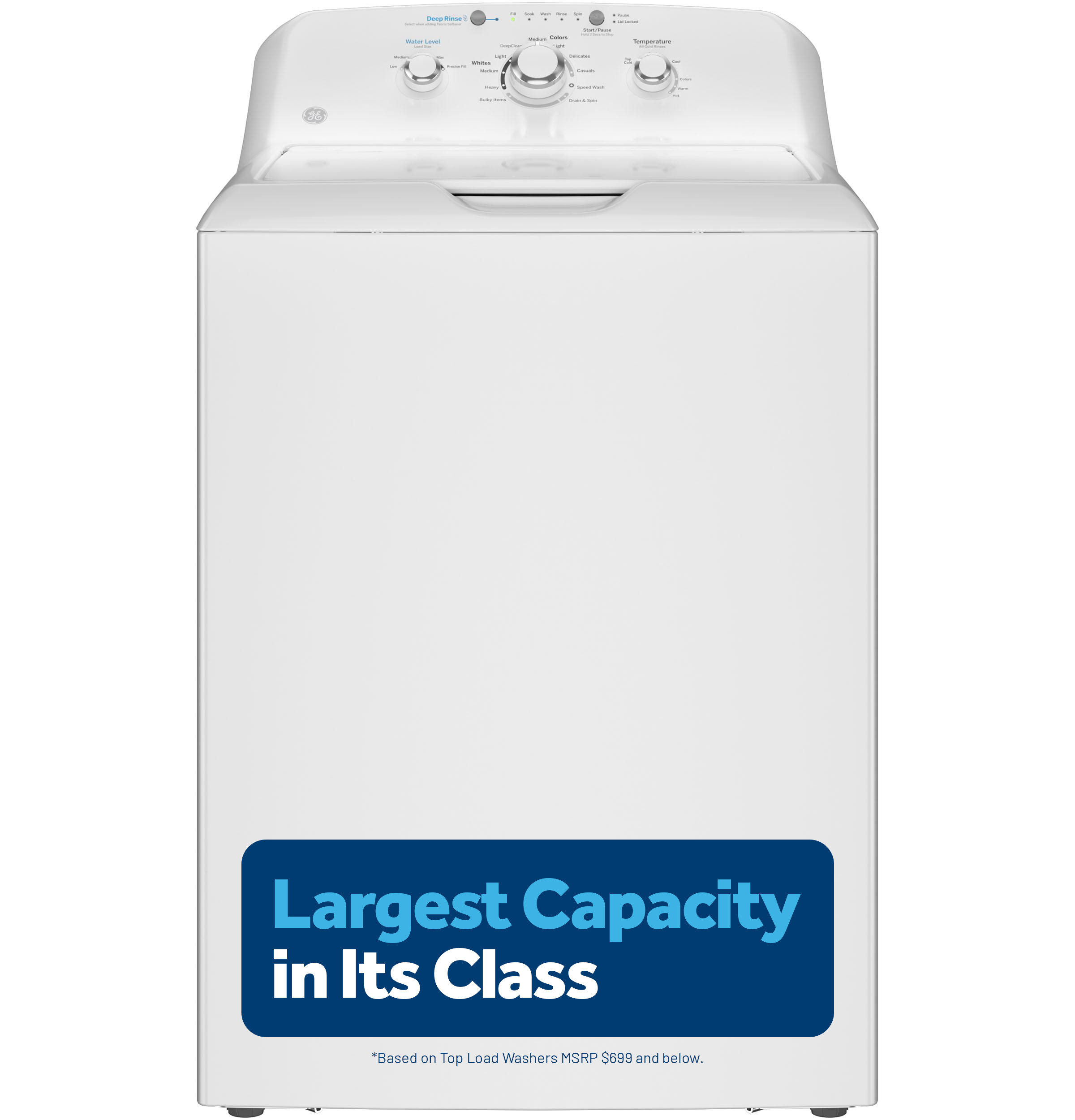 GE® 4.0 cu. ft. Capacity Washer with Stainless Steel Basket and Water Level Control​