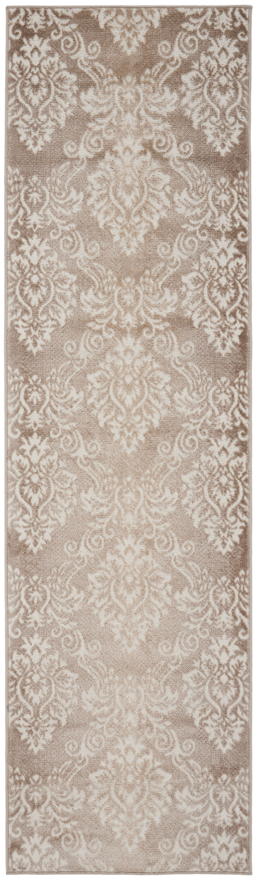 Nourison Elation 2'3" x 7'6" Ivory Mocha Vintage Indoor Rug