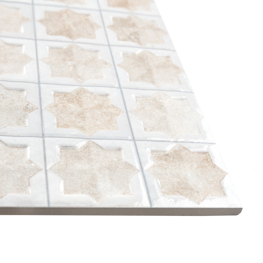 Tetuan Astre Arena White 12-1/8 in. x 21-7/8 in. Porcelain Wall Tile