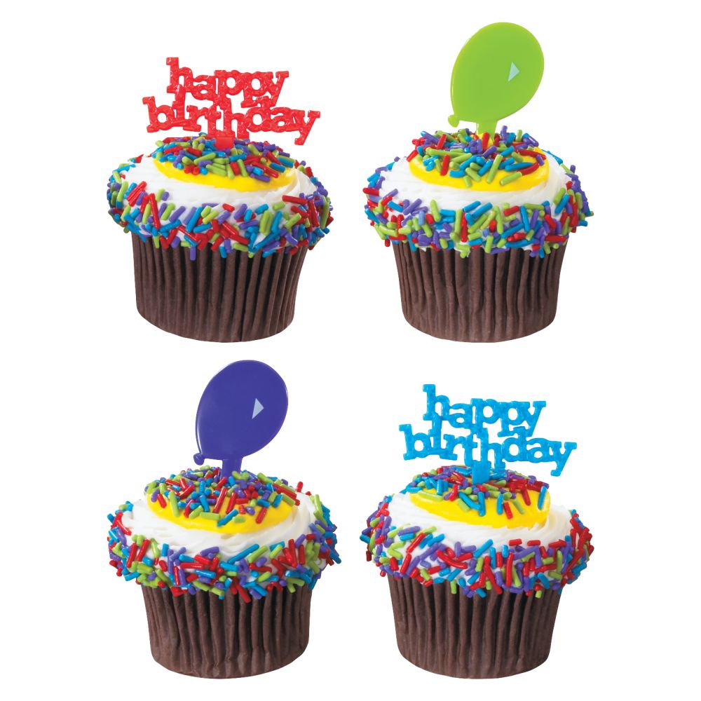 Image Cake Happy Birthday and Balloons
