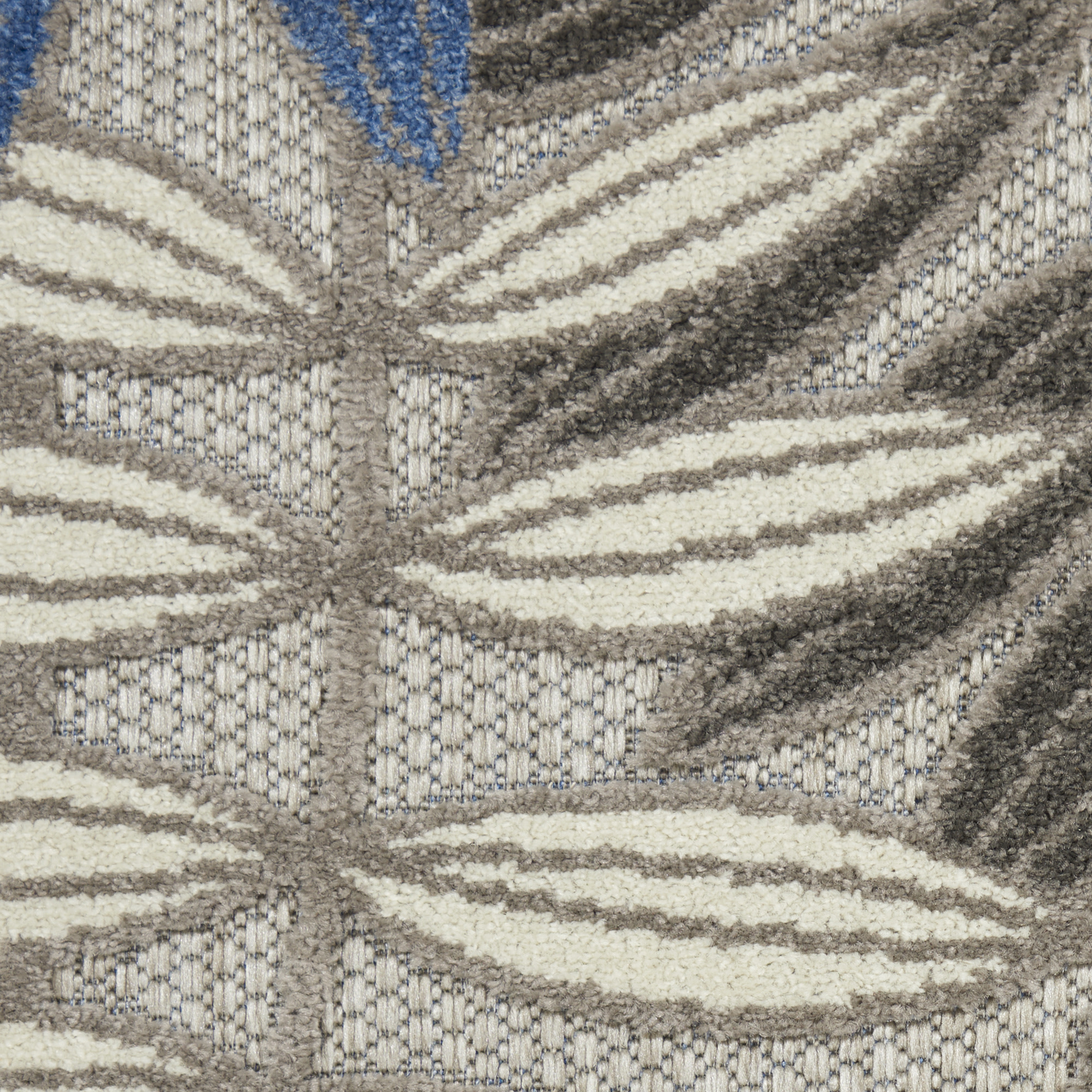 Nourison Aloha 6' x 9' Grey Blue Tropical Rug