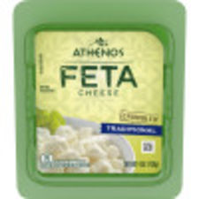 Athenos Traditional Crumbled Feta Cheese, 4 oz Tub
