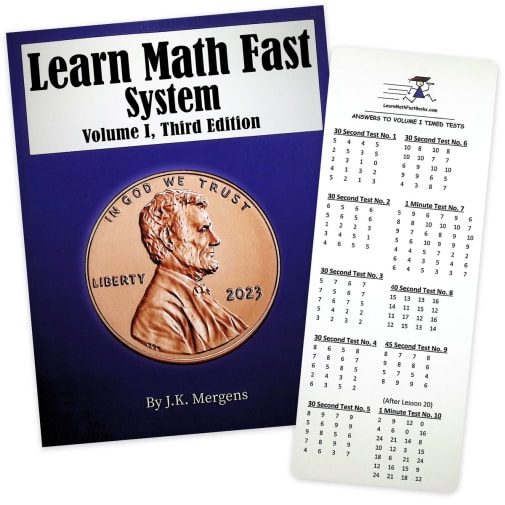 Learn Math Fast System Volume 1, Third Edition (with Timed Tests)