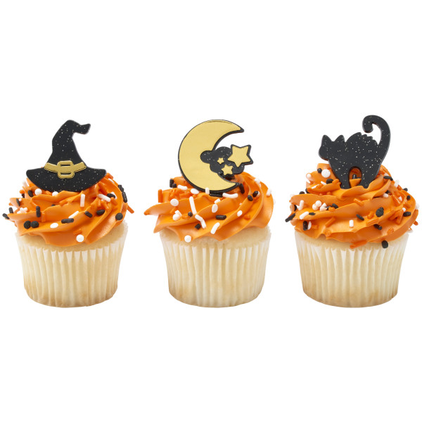 Ghoulish Spider And Web Cupcake Rings | DecoPac