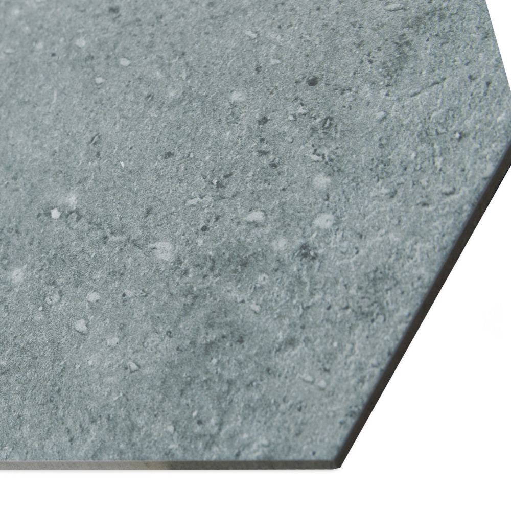 Atlas Hex Grey 8-5/8 in. x 9-7/8 in. Porcelain Floor and Wall Tile