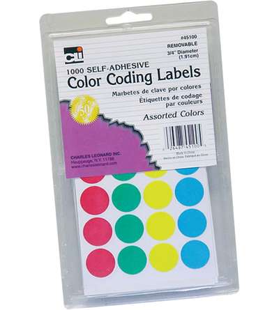 Color Coding Labels, Assorted
