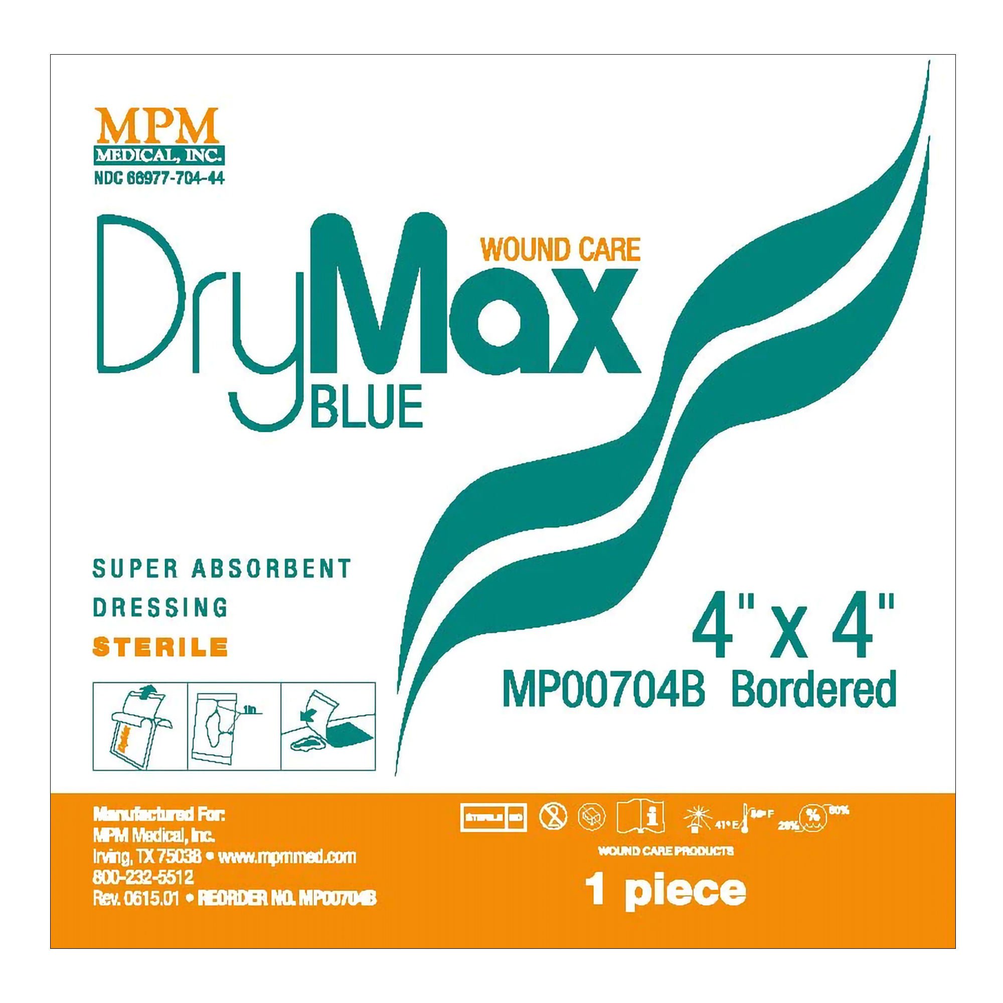 MPM Medical DRESSING, BORDERED FM SUPER ABSORBENT 4"X4" (10/BX 10BX/CS)
