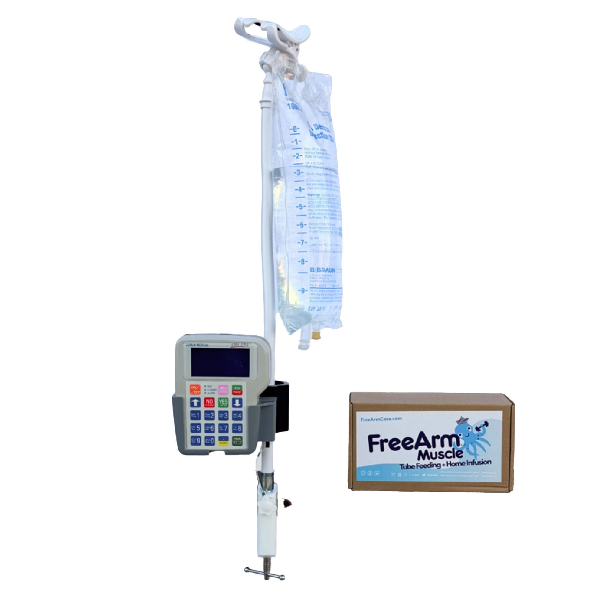 Staley House LLC HOLDER, TUBE FEED W/CLAMP & BENDABLE ARM WHT (50/CS)