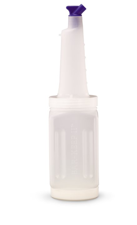 Contenedor de almacenamiento Traex® Bar Keep II™ de 1 cuarto de galón con jarra, cuello, tapa y seis surtidos caños estándar de colores