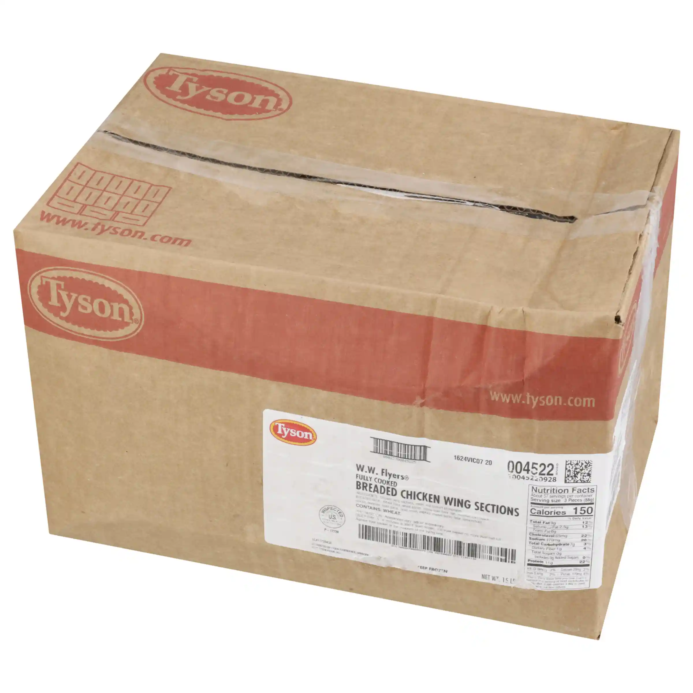 Tyson® W.W. Flyers® Fully Cooked Breaded Bone-In Chicken Wing Sections, Small_image_5