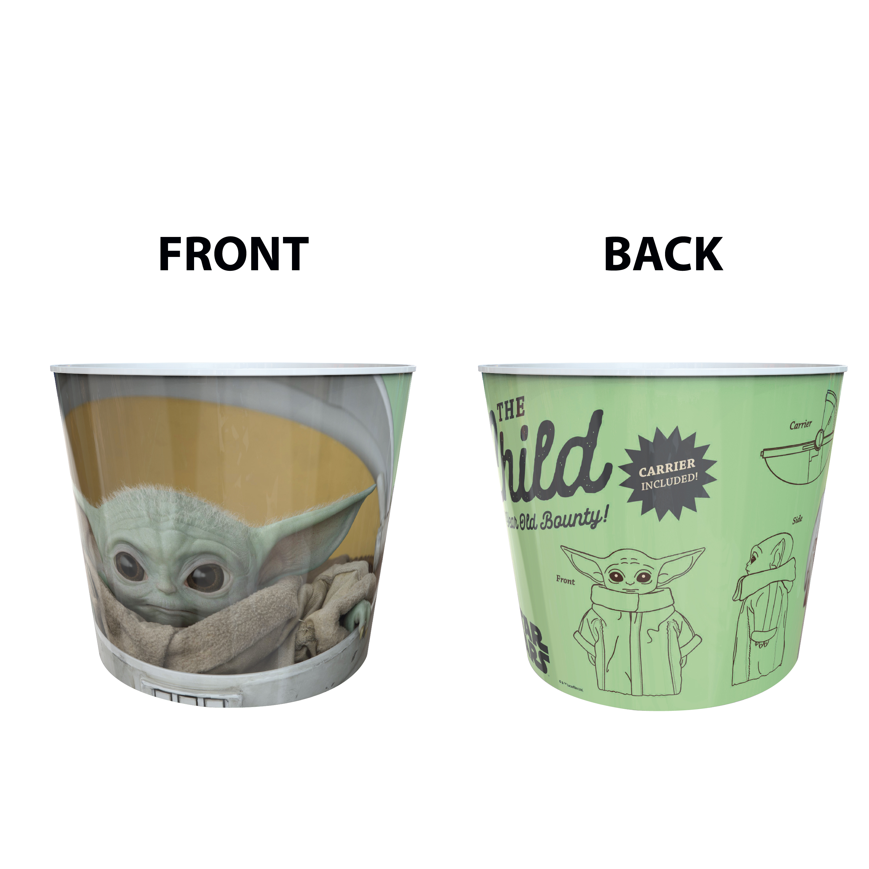 Star Wars: The Mandalorian Plastic Popcorn Container and Bowls, The Child (Baby Yoda), 5-piece set slideshow image 10 Star Wars: The Mandalorian Plastic Popcorn Container and Bowls, The Child (Baby Yoda), 5-piece set slideshow image 10