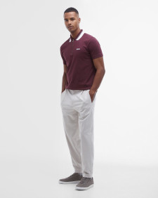 Orton Tipped Short-Sleeved Polo Shirt Bordeaux