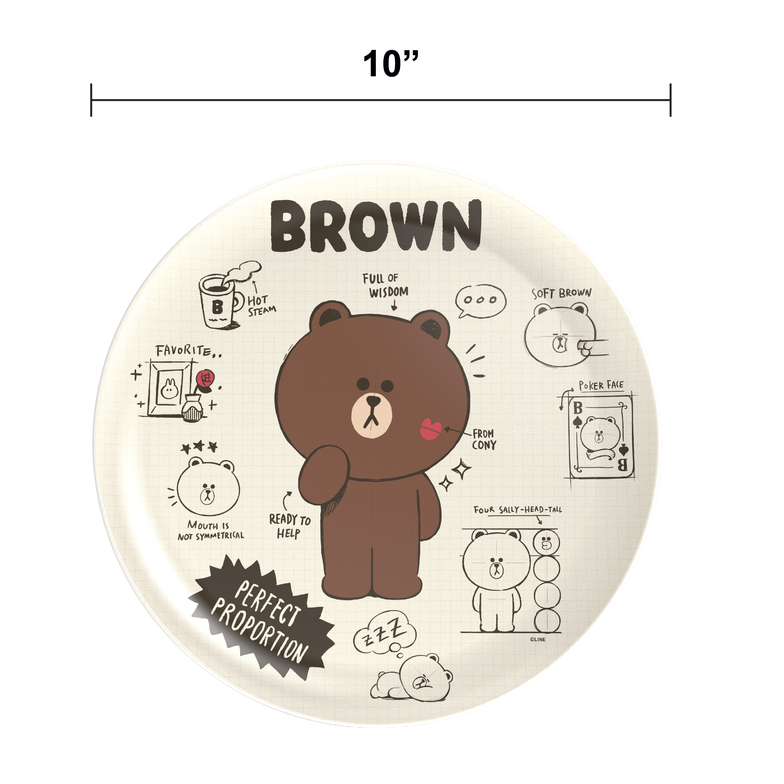 Line Friends Dinnerware Set, Teddy Bear, 2-piece set slideshow image 8 Line Friends Dinnerware Set, Teddy Bear, 2-piece set slideshow image 8