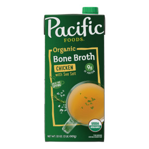 Pacific Foods® Organic Chicken Bone Broth With Sea Salt, 32 oz Carton (12 Pack)