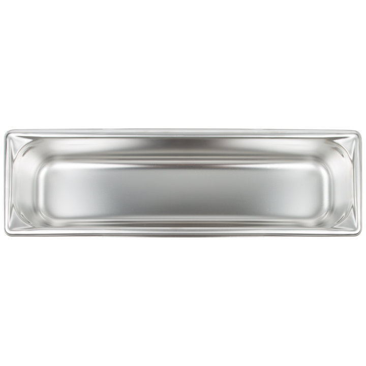 Half-long-size 4-inch-deep Super Pan 3® stainless steel steam table pan