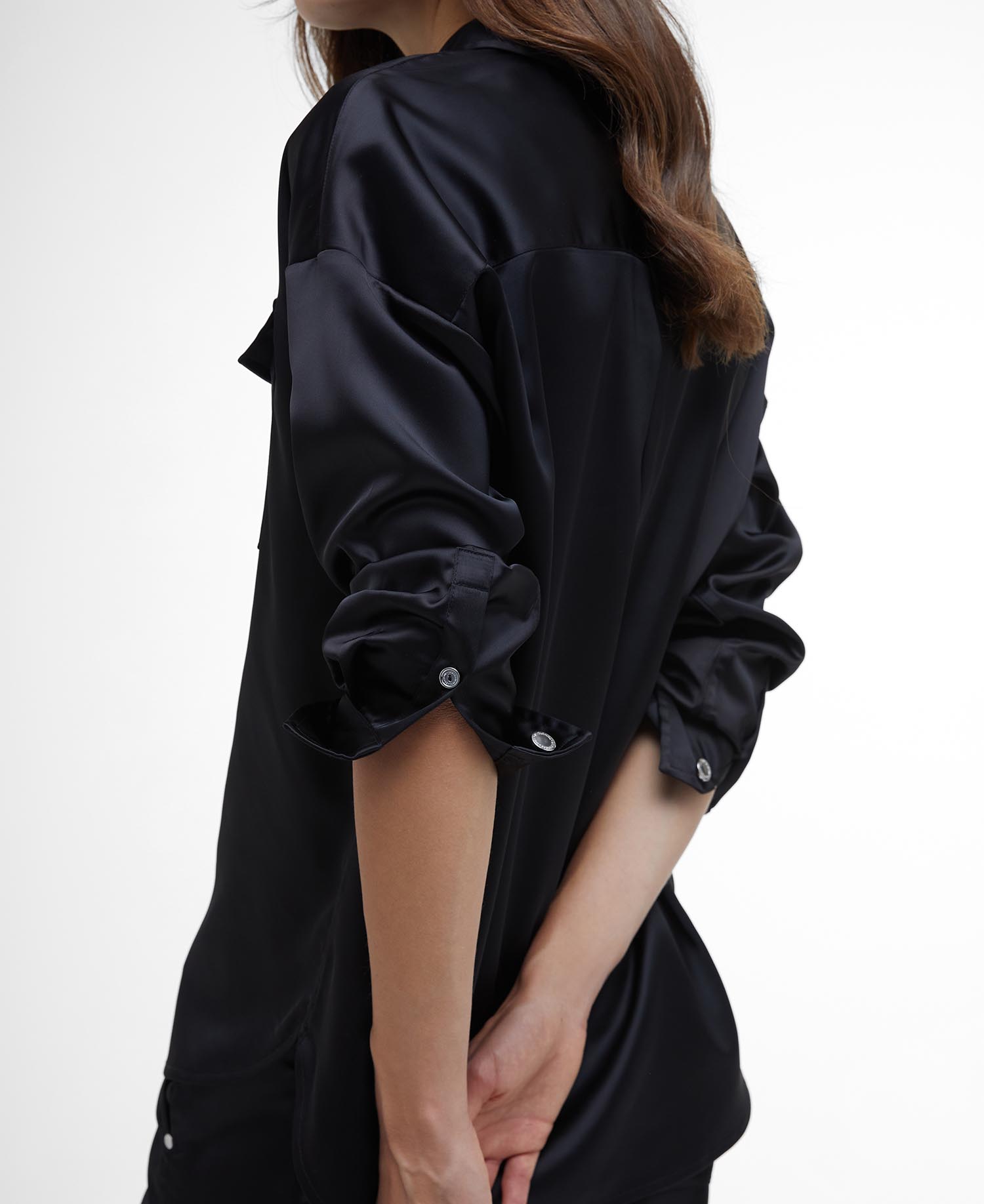 Della Satin Long-Sleeved Shirt image number 4