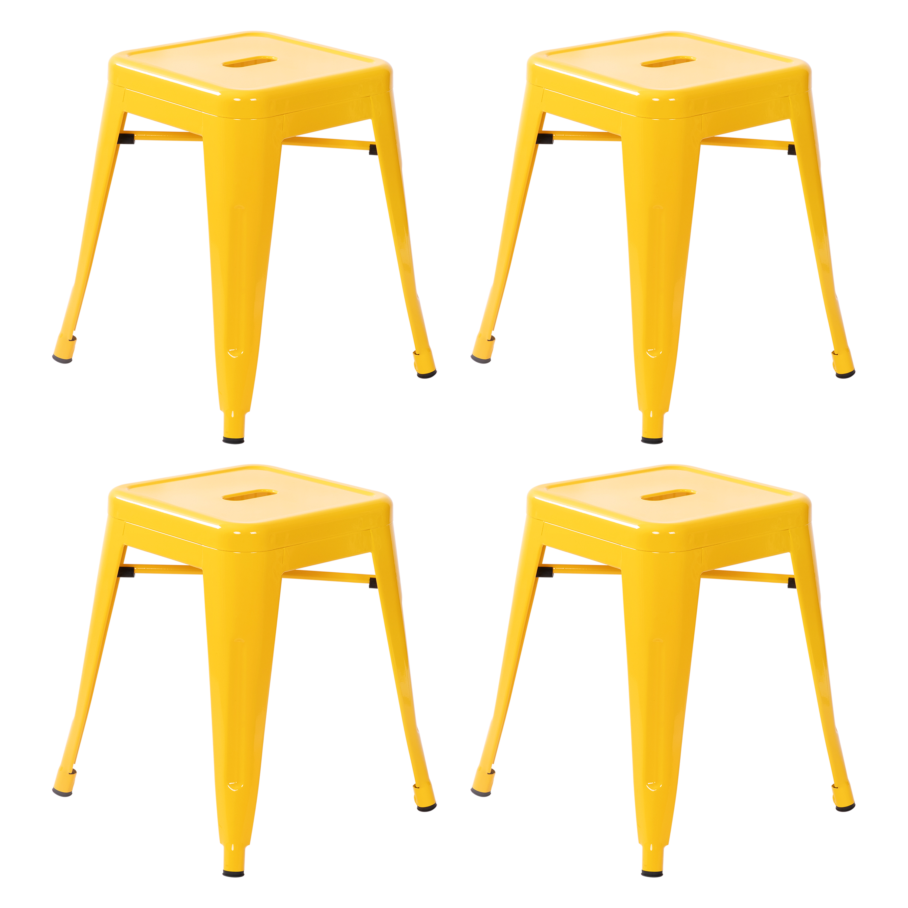 18" Table Height Stool, Stackable Backless Metal Indoor Dining Stool, Commerc... - Picture 81 of 114