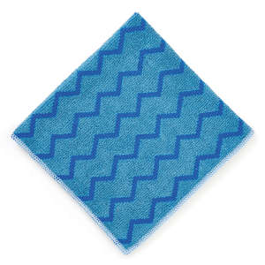 Rubbermaid Commercial, HYGEN™, 16"x16", Microfiber, Cloth, Blue