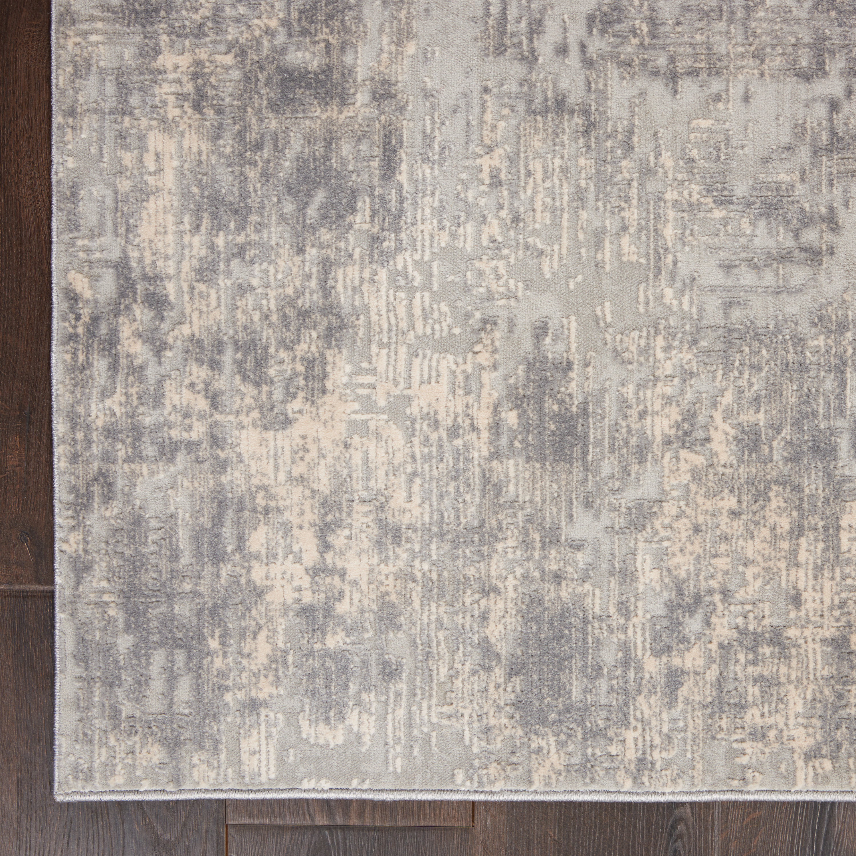 Nourison Rustic Textures 3'11" x 5'11" Ivory/Silver Modern Indoor Rug