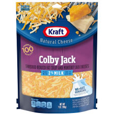 Kraft Colby Jack Shredded Cheese with 2% Milk, 7 oz Bag