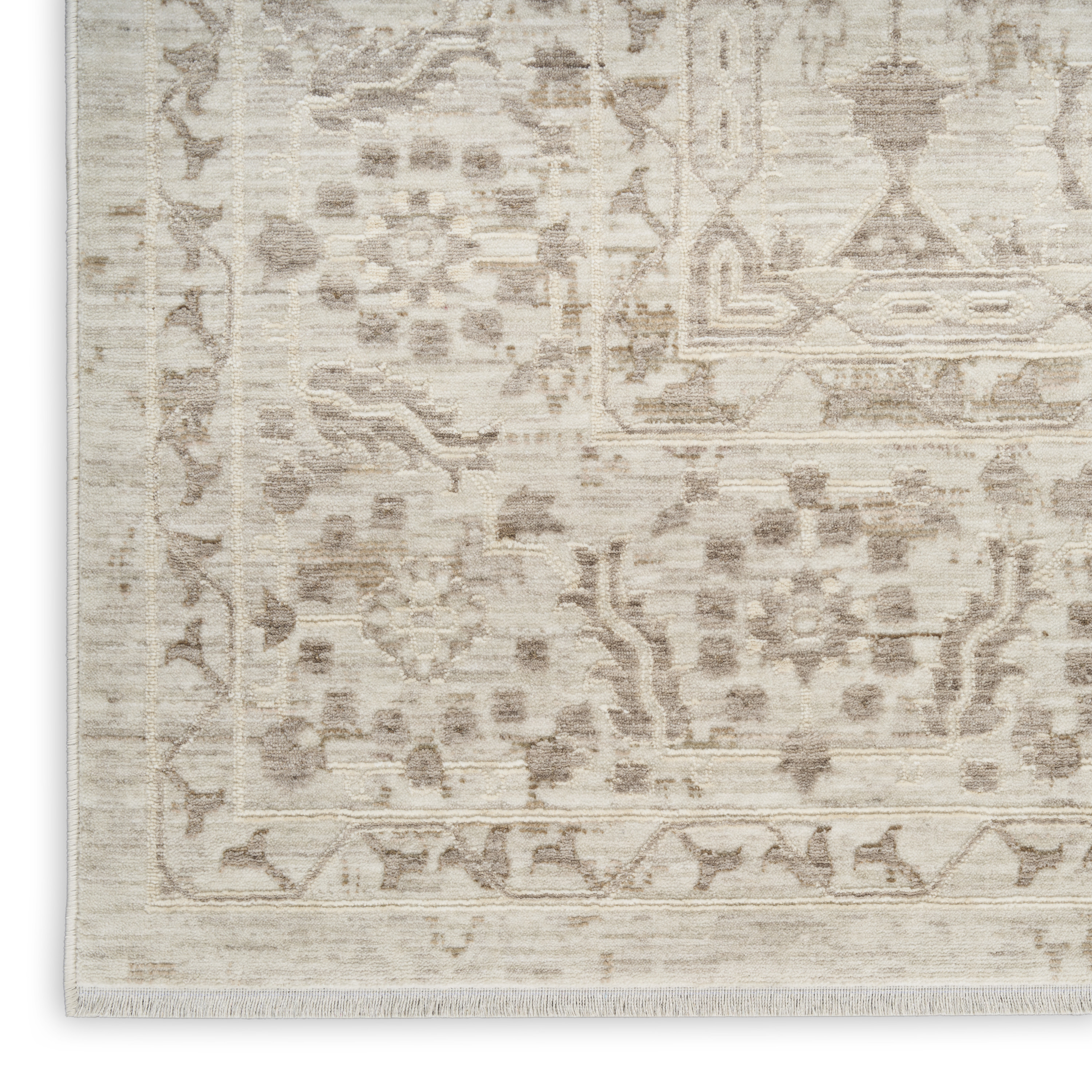 Nourison Shadows 7'10" x 9'10" Ivory Grey Vintage Indoor Rug