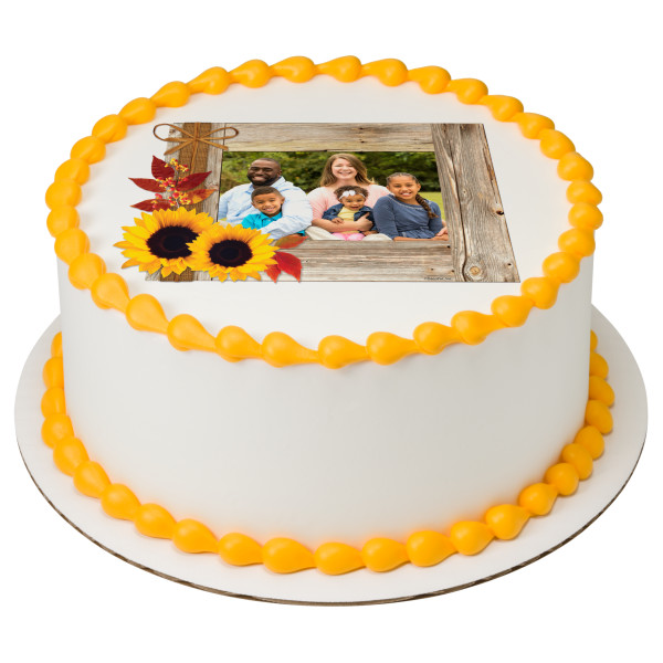 Rustic Fall PhotoCake® Edible Image® Frame