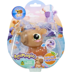 Animagic Let's Glo Capybara, Brown, Squish & Stretch Water Toy