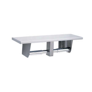 Bobrick, Two-Roll Utility, Standard Bath Tissue Dispenser, Stainless Steel
