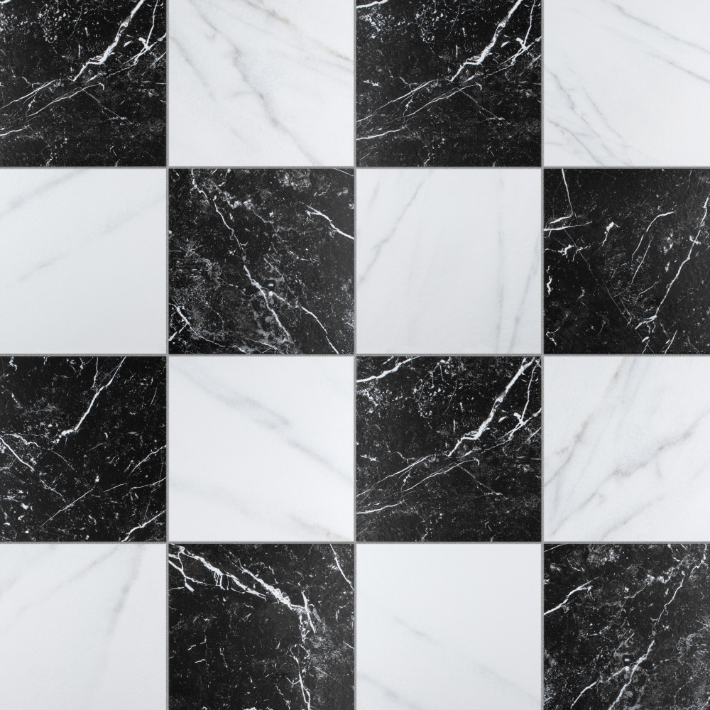 Merzoni Checker Ruzzini 17-7/8 in. x 17-7/8 in. Porcelain Floor and Wall Tile