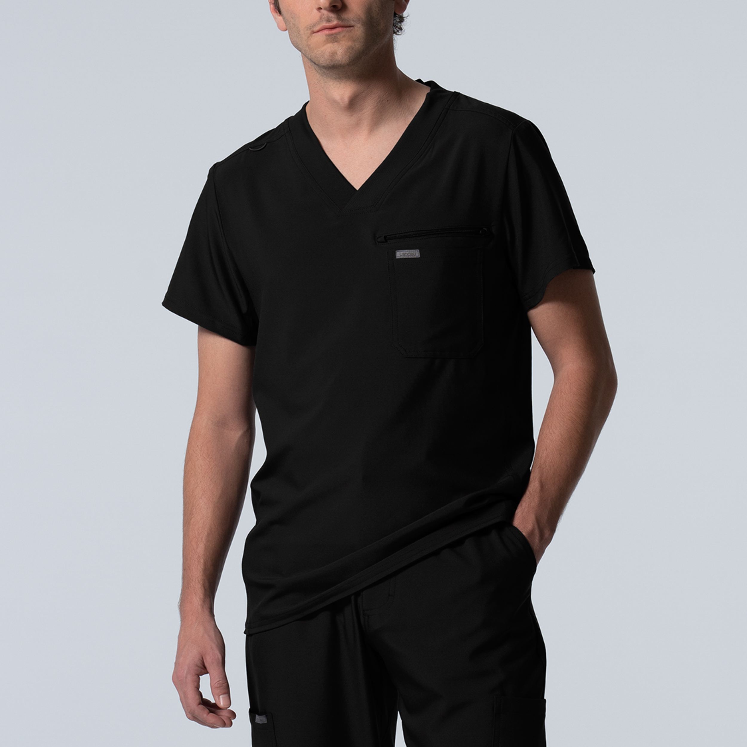 Landau Forward Men&#8216;s 2-Pocket V-Neck Scrub Top-Landau