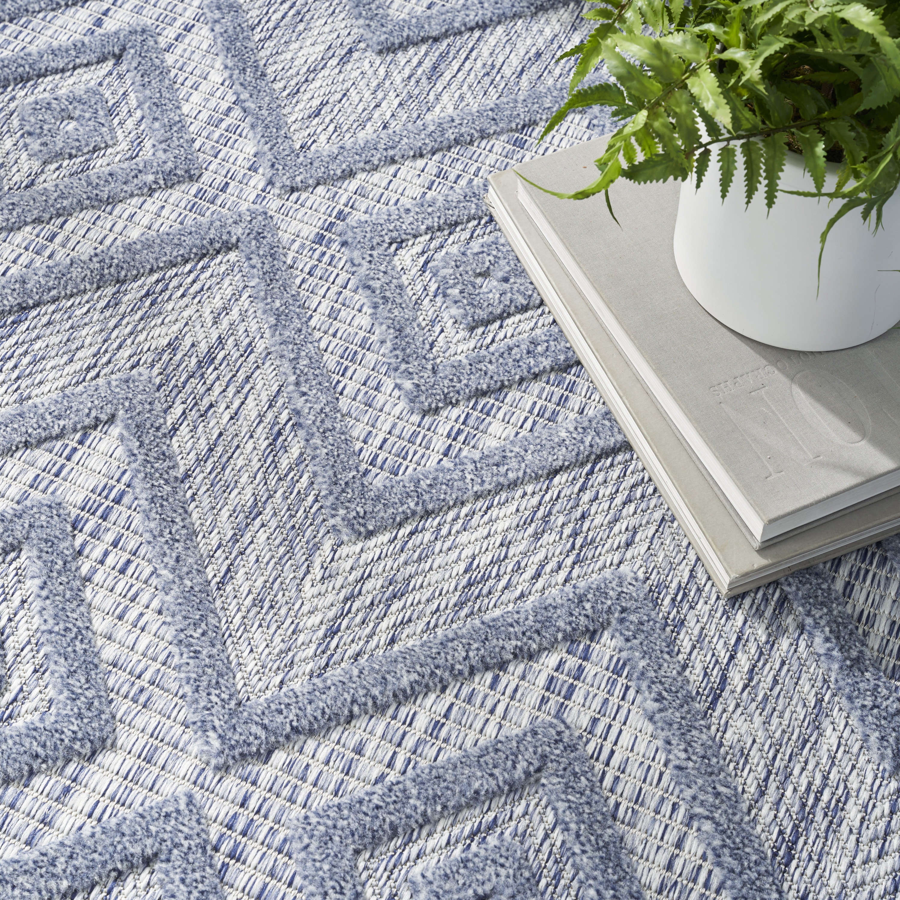 Nourison Versatile 7' x 10' Denim Blue Modern Rug