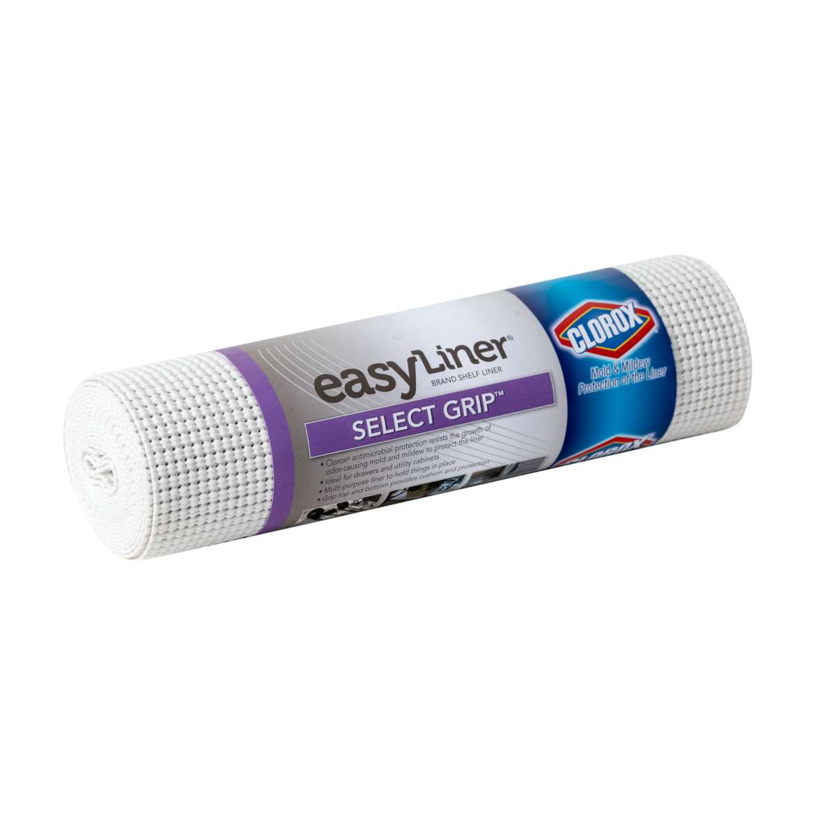 Select Grip™ Easy Liner® Brand Shelf Liner with Clorox® - White, 12 in. x 10 ft. Image