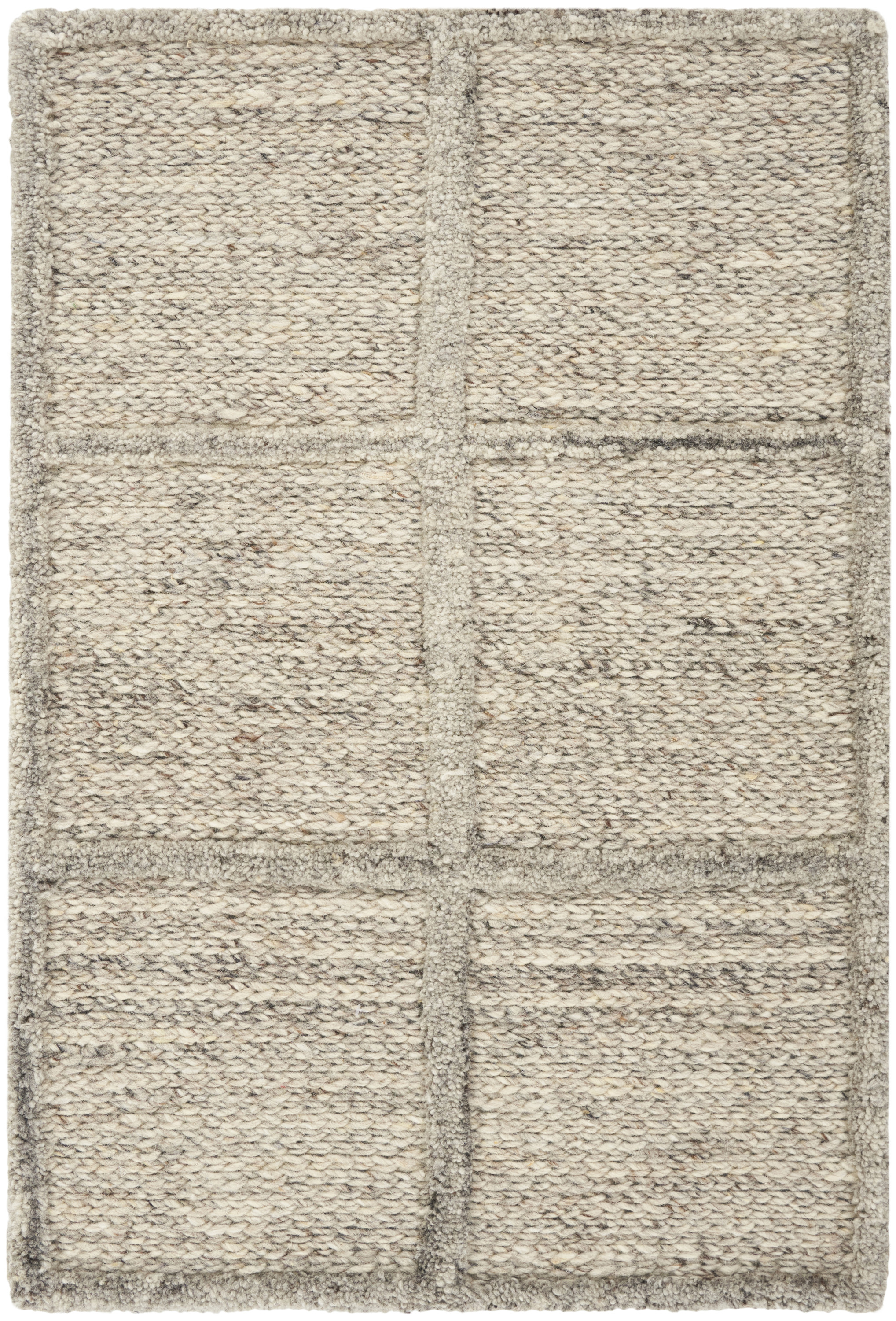 DKNY Pure Framework 2' x 3' Silver Modern Indoor Rug