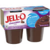 Jell-O Chocolate Sugar Free Pudding Snacks, 4 ct Cups