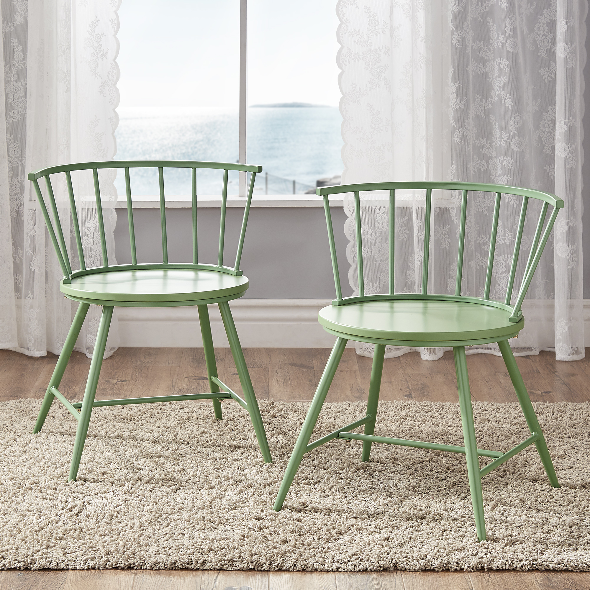 Low Back Windsor Classic Dining Chairs (Set of 2)